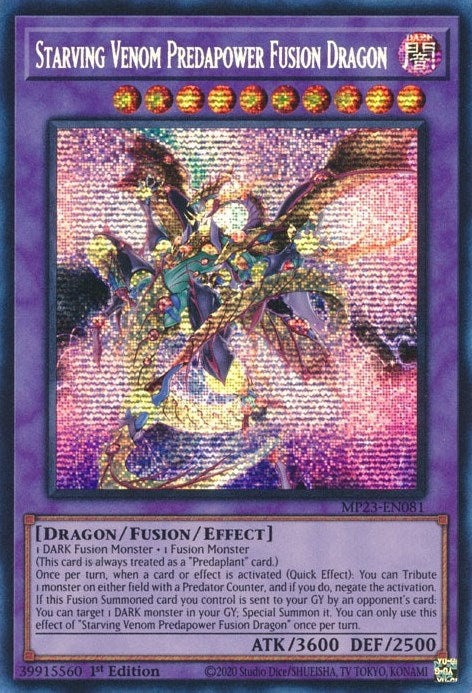 Starving Venom Predapower Fusion Dragon (23081) (MP23) - YuGiOh Single