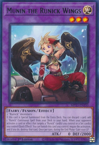 Munin the Runick Wings (23250) (MP23) - YuGiOh Single