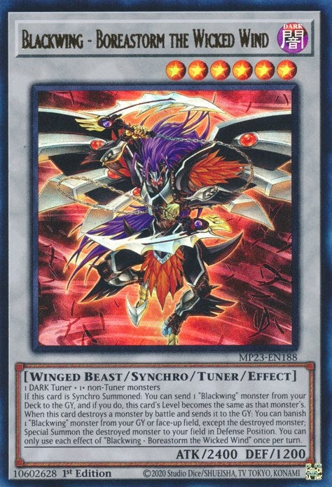 Blackwing - Boreastorm the Wicked Wind (23188) (MP23) - YuGiOh Single