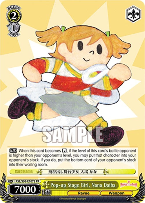 Pop-up Stage Girl Nana Daiba (Foil) (98107) [RSL] - Weiss Schwarz Single