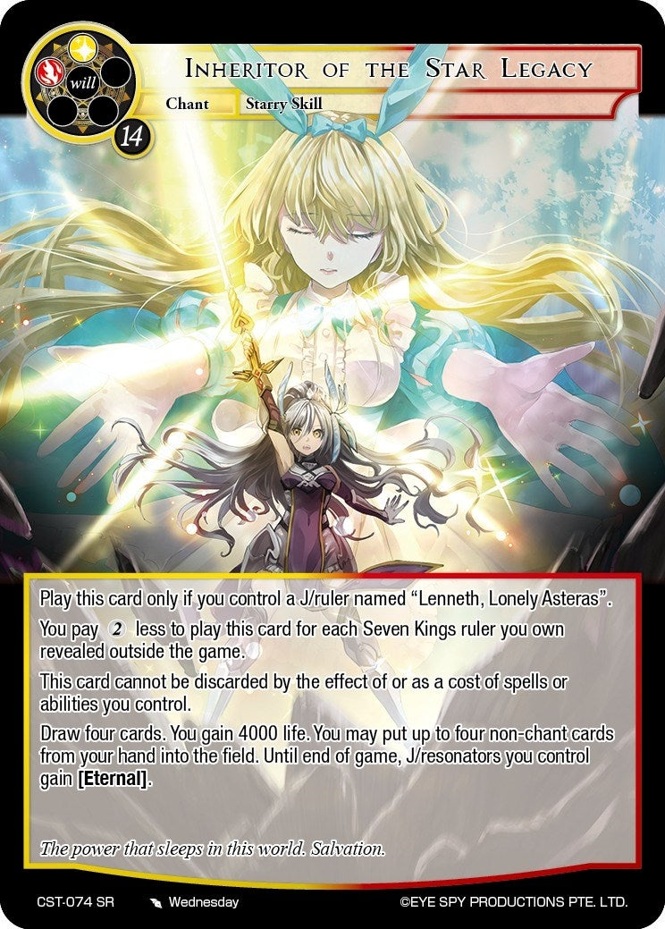 Inheritor of the Star Legacy (74) [CST] - Force of Will Single