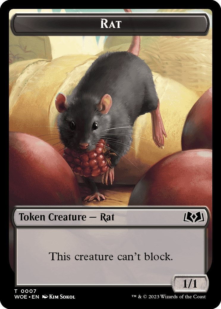 Rat // Food (0013) Double-Sided Token (0) [WOE] - MTG Single