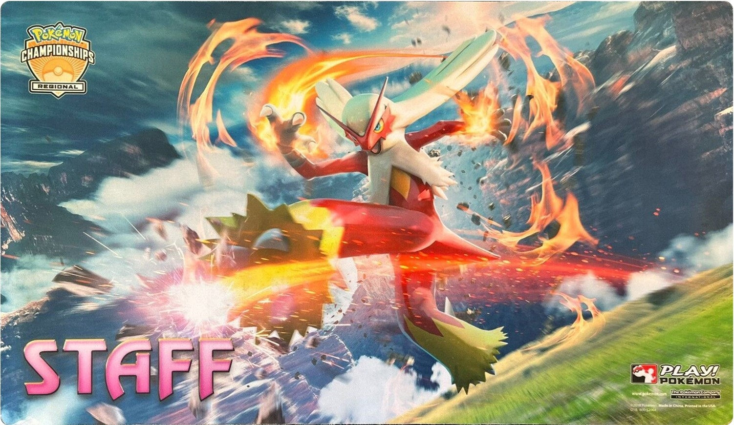 Pokemon TCG: Pokemon Championship Regional Blaziken Staff Playmat - Playmats Sealed