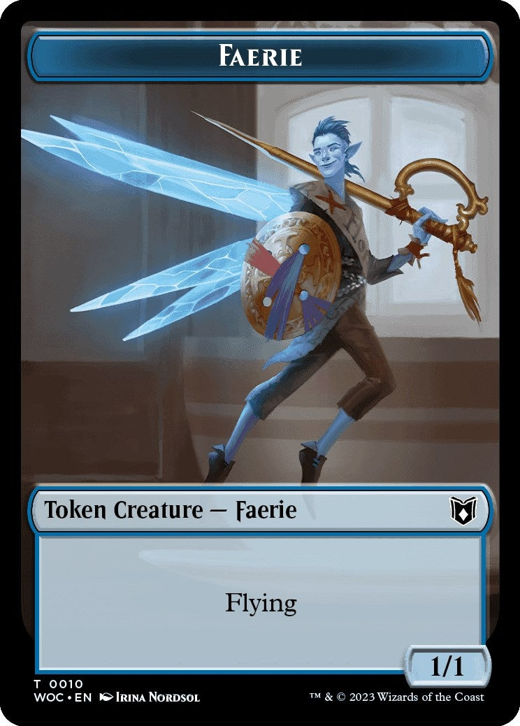 Faerie // Saproling Double-Sided Token (0) [WOC] - MTG Single
