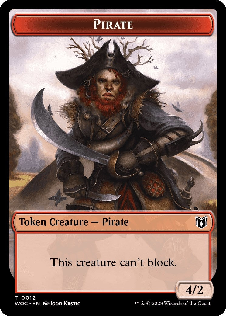 Pirate // Pegasus Double-Sided Token (0) [WOC] - MTG Single