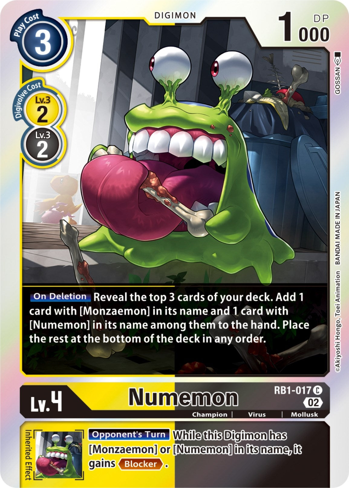 Numemon (1017) [RB-01] - Digimon Card Game Single