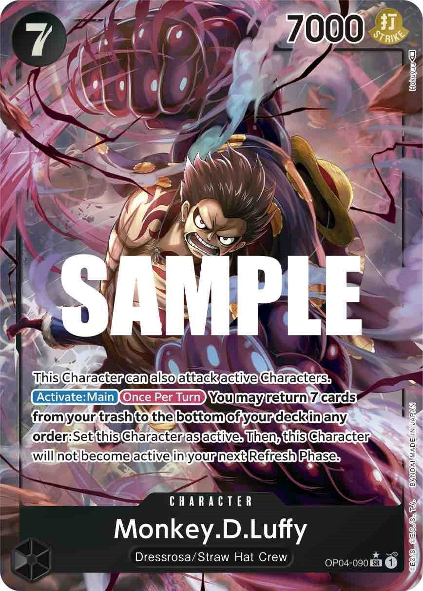 Monkey.D.Luffy (090) (Alternate Art) (4090) (OP04) - One Piece Card Game Single