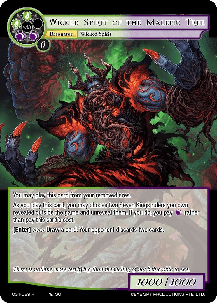 Wicked Spirit of the Malefic Tree (89) [CST] - Force of Will Single