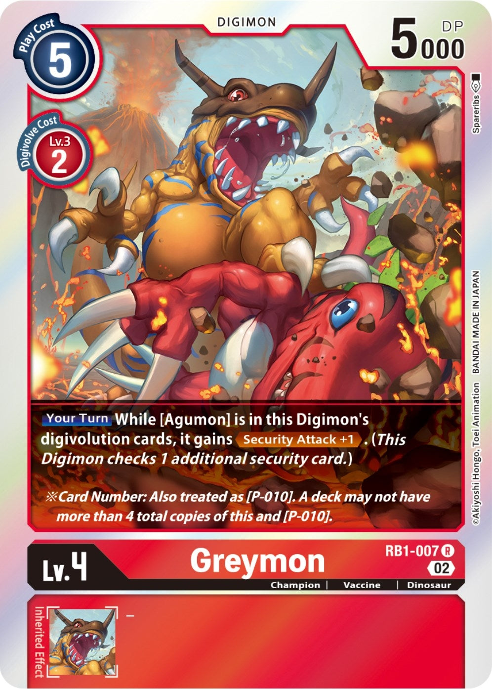 Greymon (1007) [RB-01] - Digimon Card Game Single