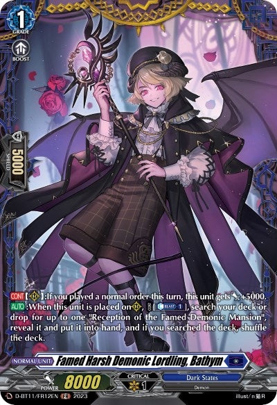 Famed Harsh Demonic Lordling Bathym (FR) (1112) [D-BT11] - Cardfight Vanguard Single