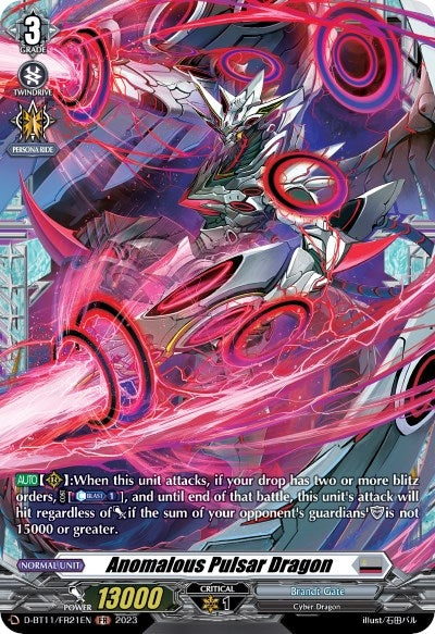 Anomalous Pulsar Dragon (FR) (1121) [D-BT11] - Cardfight Vanguard Single