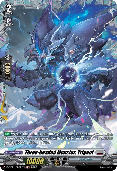 Three-headed Monster Trigent (FR) (1122) [D-BT11] - Cardfight Vanguard Single