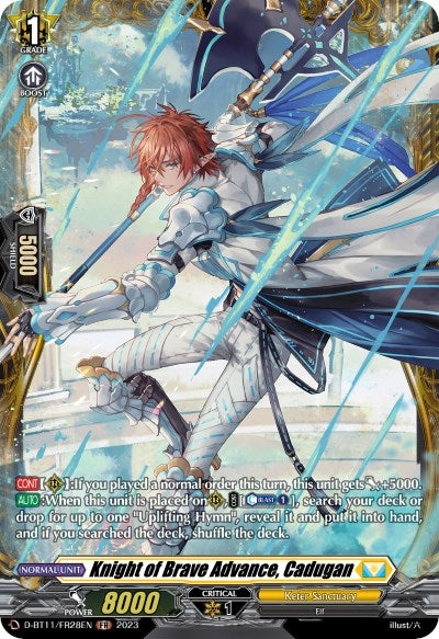Knight of Brave Advance Cadugan (FR) (1128) [D-BT11] - Cardfight Vanguard Single