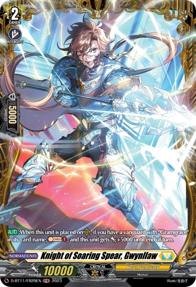 Knight of Soaring Spear Gwynllaw (FR) (1129) [D-BT11] - Cardfight Vanguard Single