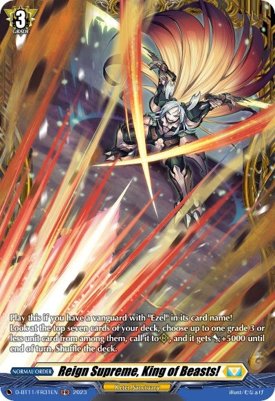 Reign Supreme King of Beasts! (FR) (1131) [D-BT11] - Cardfight Vanguard Single