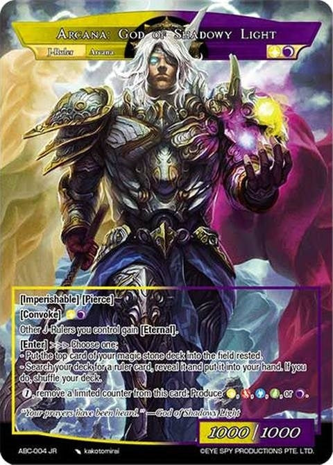 Arcana: Knight of Heavens // Arcana: God of Shadowy Light (4) [ABC] - Force of Will Single