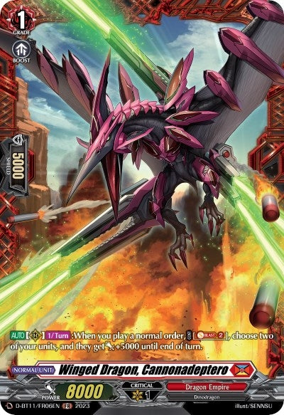 Winged Dragon Cannonadeptero (FR) (1106) [D-BT11] - Cardfight Vanguard Single