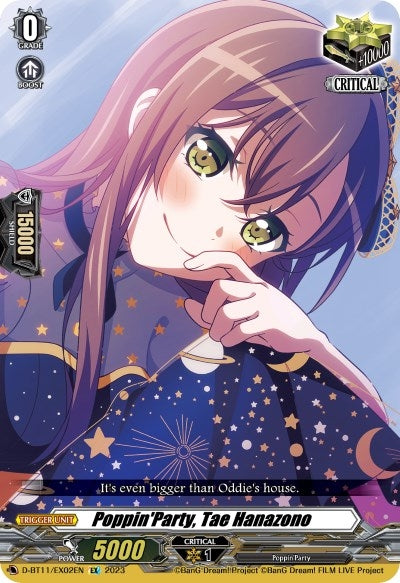 Poppin’Party Tae Hanazono (1102) [D-BT11] - Cardfight Vanguard Single