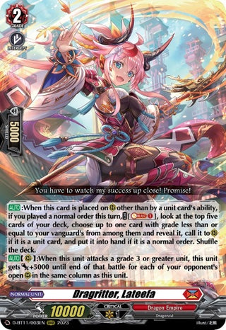 Dragritter Lateefa (11003) [D-BT11] - Cardfight Vanguard Single