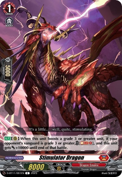Stimulator Dragon (11061) [D-BT11] - Cardfight Vanguard Single