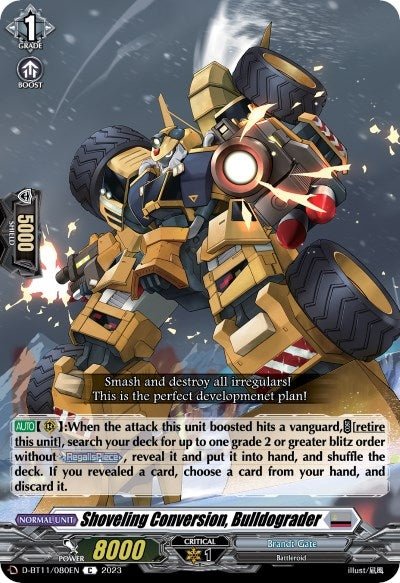 Shoveling Conversion Bulldograder (11080) [D-BT11] - Cardfight Vanguard Single