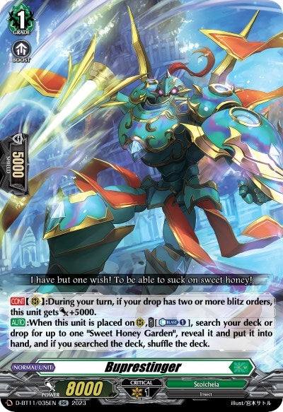 Buprestinger (11035) [D-BT11] - Cardfight Vanguard Single