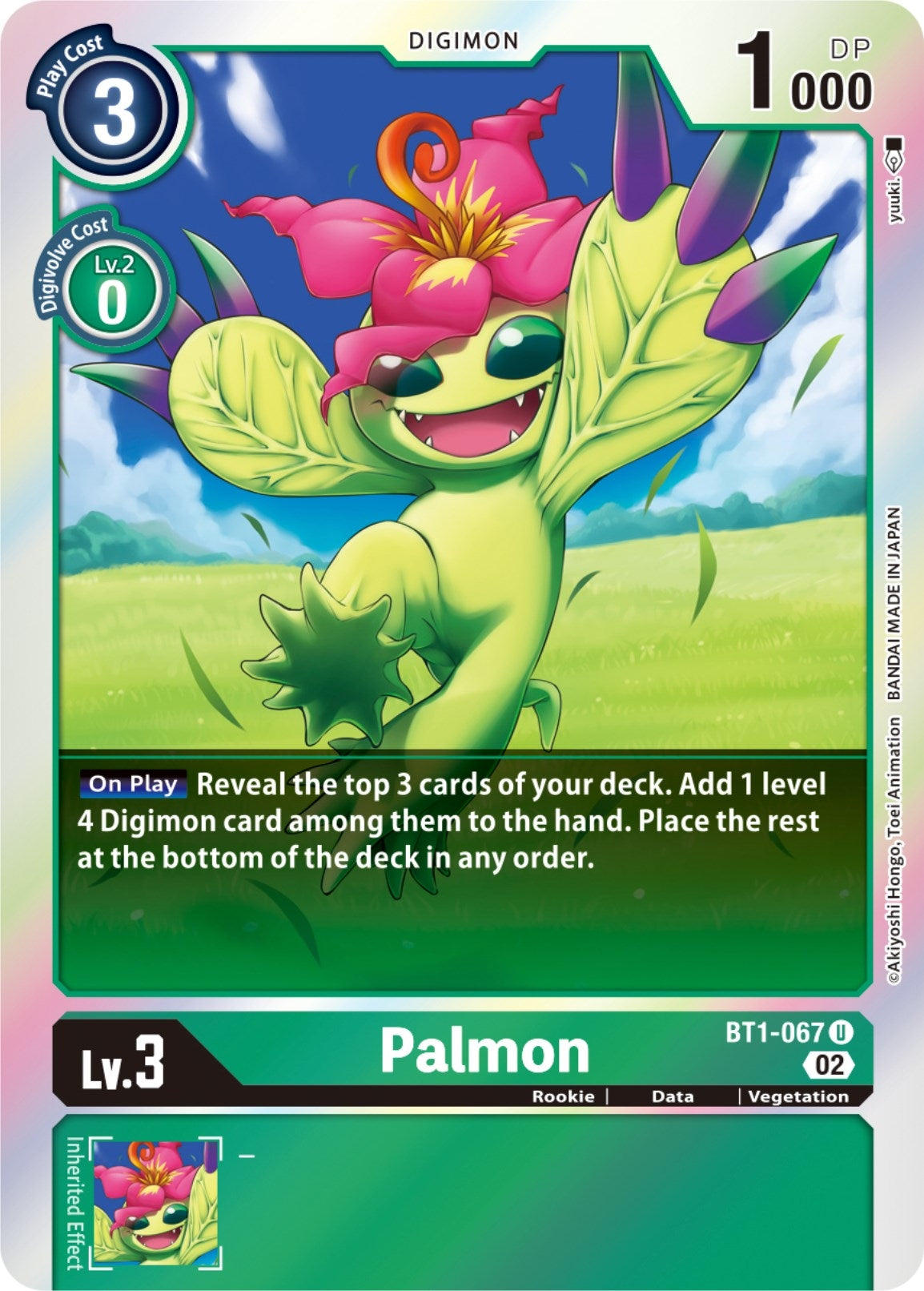 Palmon (Resurgence Booster Reprint) (1067) [RB-01] - Digimon Card Game Single