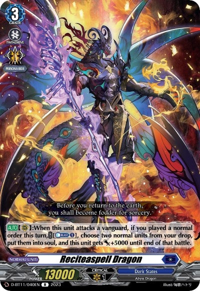 Reciteaspell Dragon (11040) [D-BT11] - Cardfight Vanguard Single