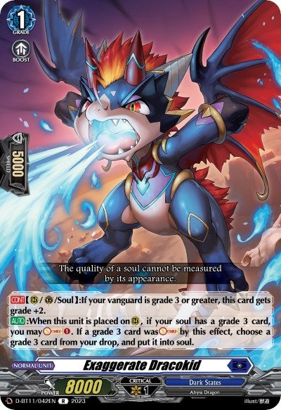 Exaggerate Dracokid (11042) [D-BT11] - Cardfight Vanguard Single