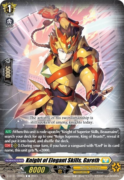 Knight of Elegant Skills Gareth (11090) [D-BT11] - Cardfight Vanguard Single