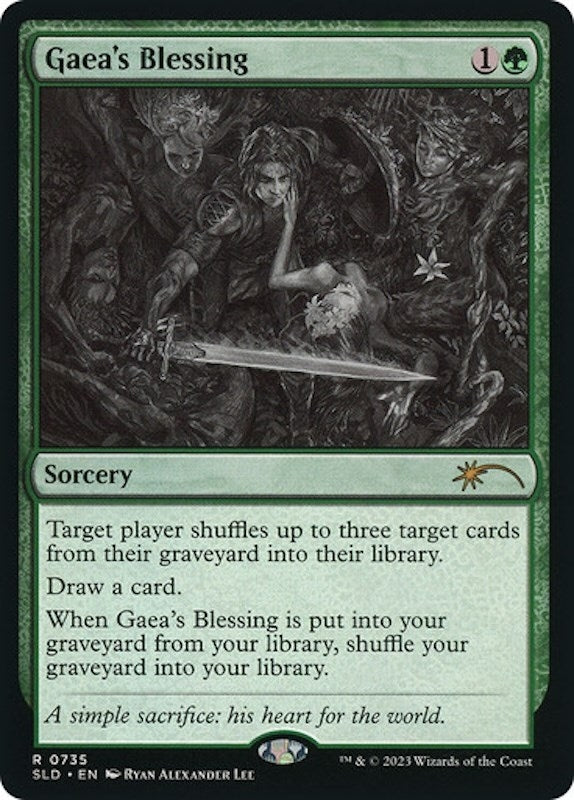 Gaea’s Blessing (Sketch Showcase) (735) [SLD] - MTG Single