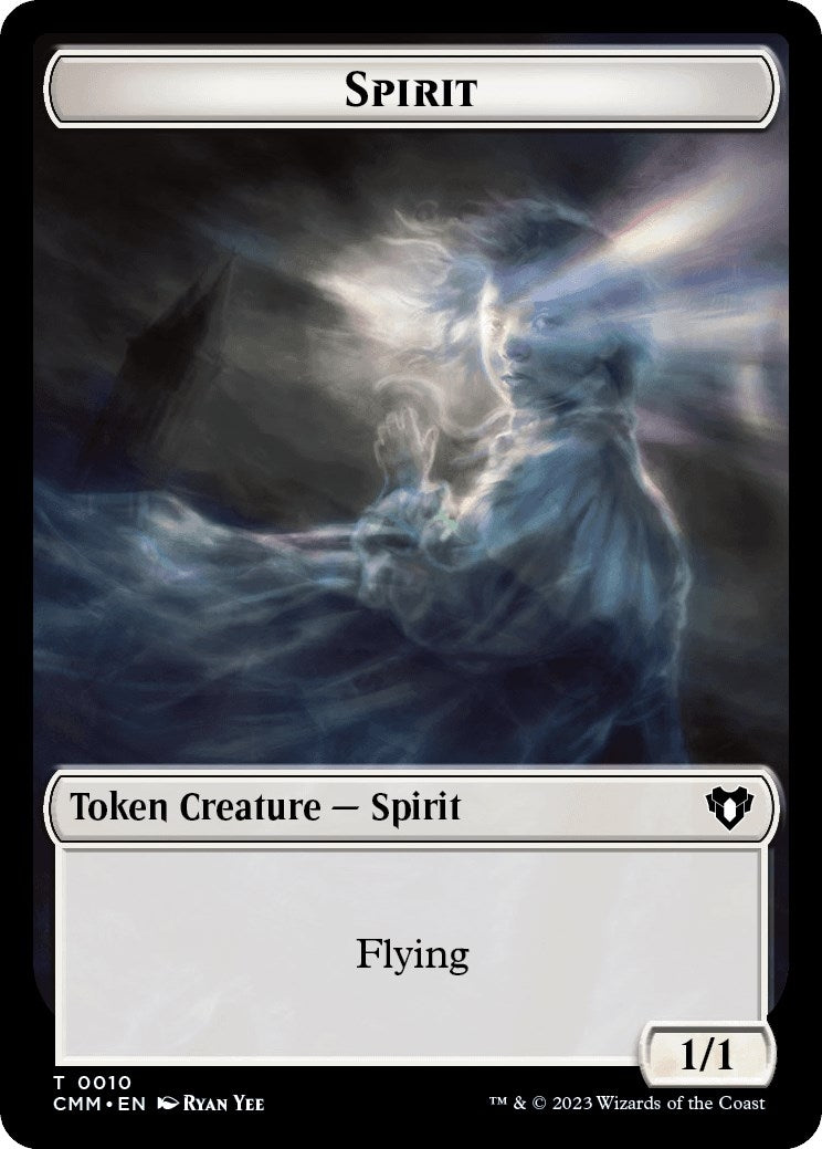Spirit (0010) // Elemental (0037) Double-Sided Token (0) [CMM] - MTG Single
