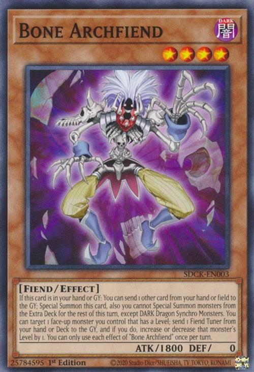 Bone Archfiend (3) (SDCK) - YuGiOh Single