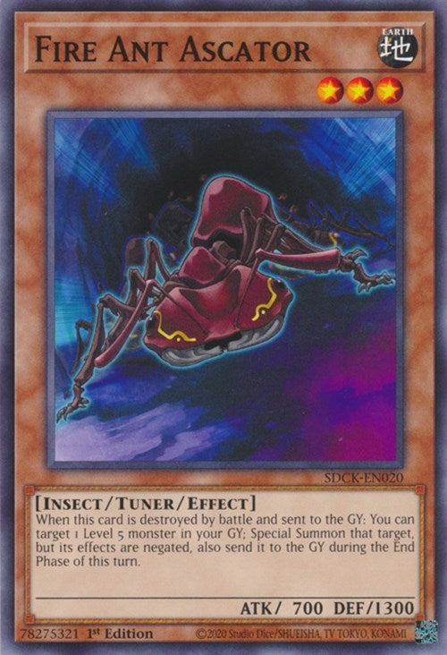 Fire Ant Ascator (20) (SDCK) - YuGiOh Single