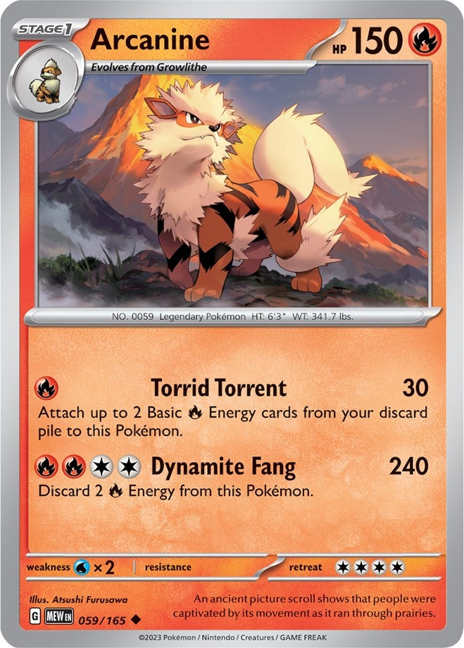Arcanine (059/165) (SV: Scarlet & Violet 151)