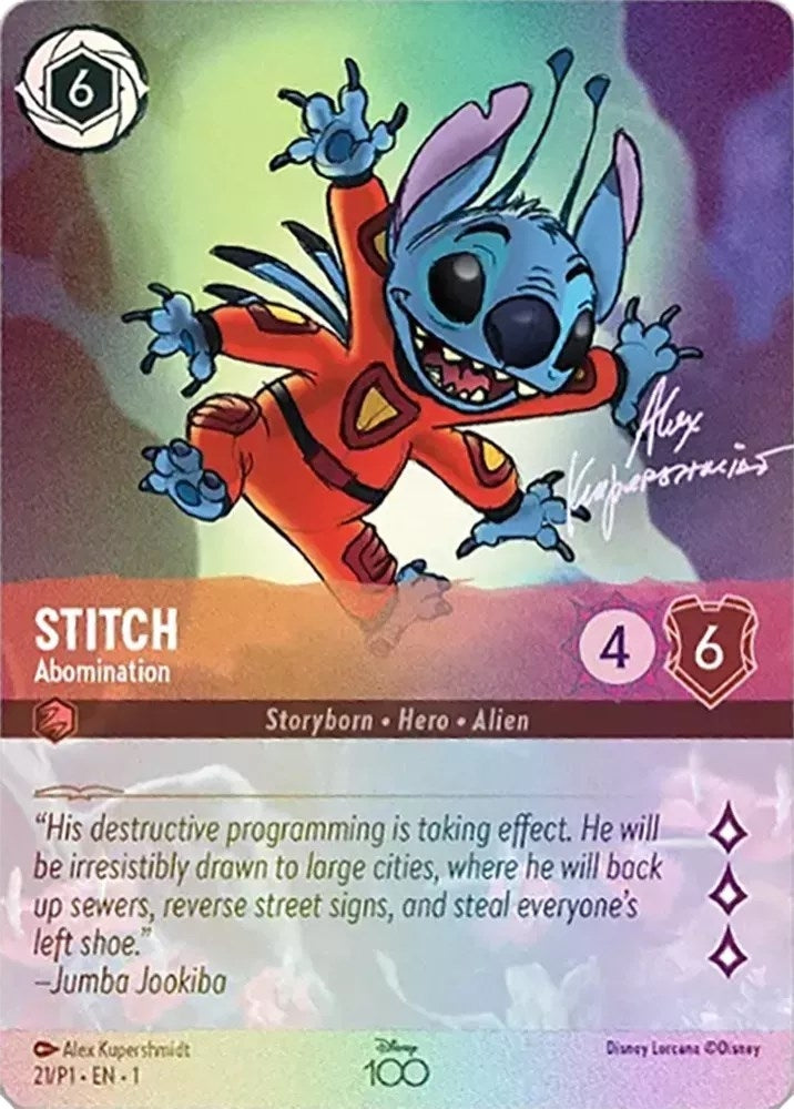 Stitch - Abomination (Alternate Art) (21) (D100) - Disney Lorcana Single