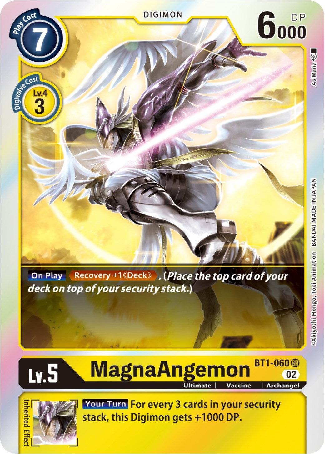 MagnaAngemon - BT1-060 (Resurgence Booster Reprint) (1060) [RB-01] - Digimon Card Game Single