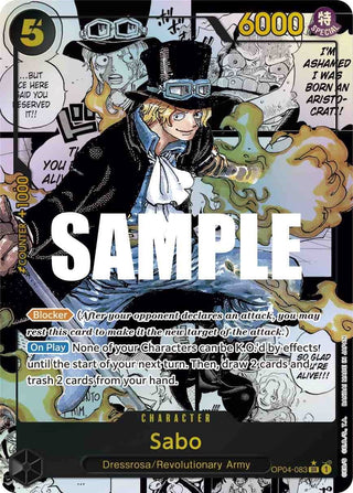 Sabo (Alternate Art) (Manga) (4083) (OP04) - One Piece Card Game Single