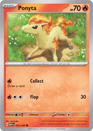 Image for Ponyta (077/165) (SV: Scarlet & Violet 151) - Pokemon