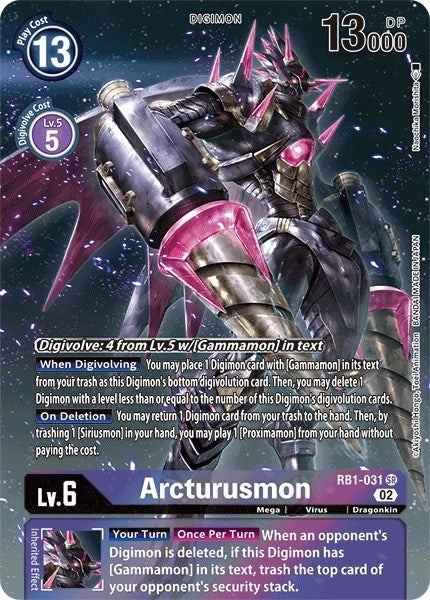 Arcturusmon (Textured Alternate Art) (1031) [RB-01] - Digimon Card Game Single
