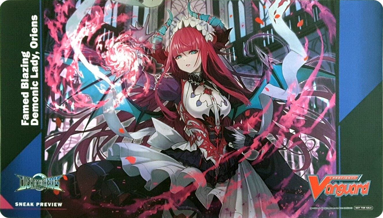 Cardfight!! Vanguard overDress Preorder Playmat: Clash of the Heroes - Famed Blazing Demonic Lady Oriens - Playmats