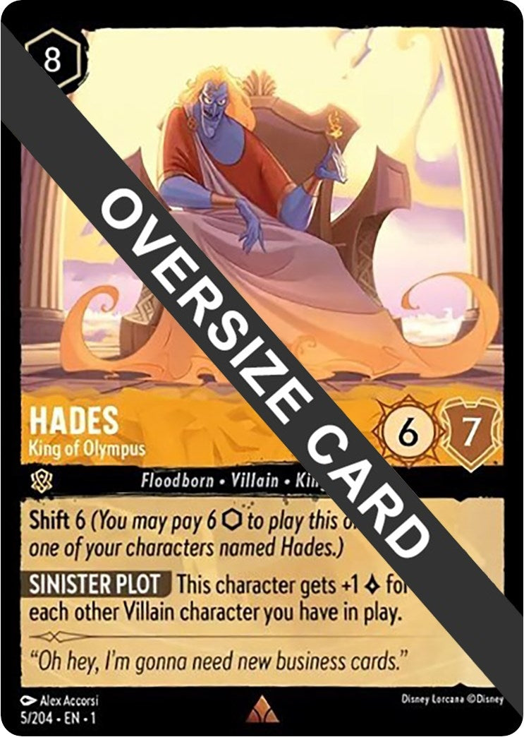 Hades - King of Olympus (Oversized) (5) (1) - Disney Lorcana Single