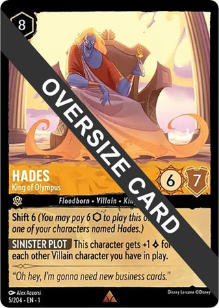 Hades - King of Olympus (Oversized) (5) (1) - Disney Lorcana Single