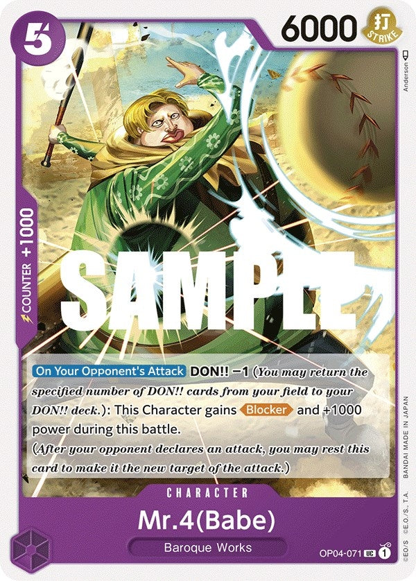 Mr.4 (Babe) (4071) (OP04) - One Piece Card Game Single
