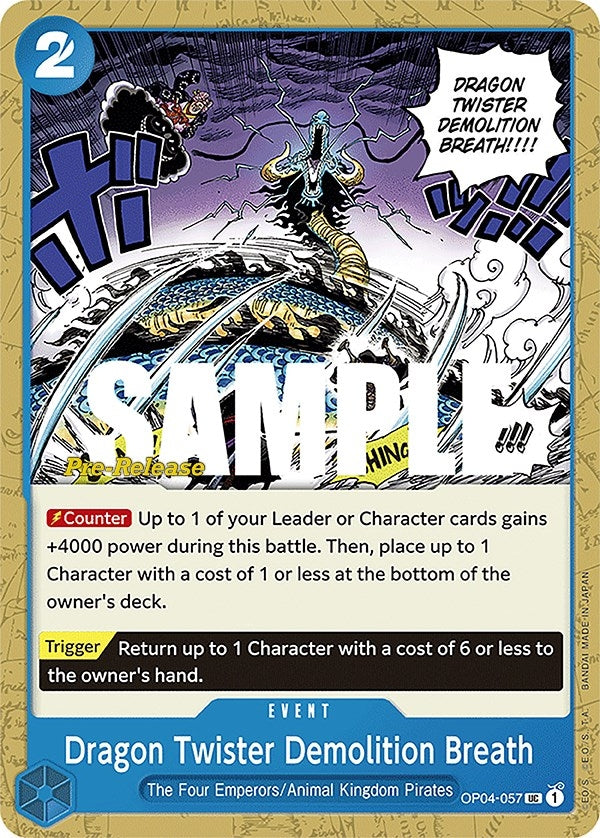 Dragon Twister Demolition Breath (4057) (OP04 PRE) - One Piece Card Game Single