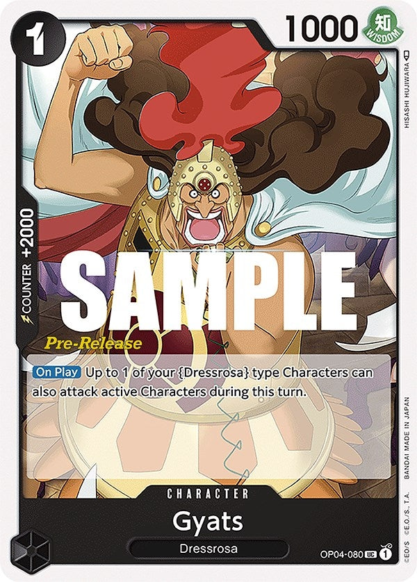 Gyats (4080) (OP04 PRE) - One Piece Card Game Single