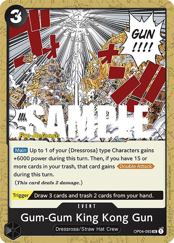 Gum-Gum King Kong Gun (4093) (OP04 PRE) - One Piece Card Game Single