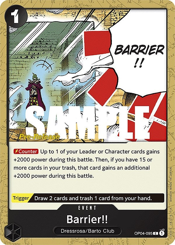 Barrier!! (4095) (OP04 PRE) - One Piece Card Game Single
