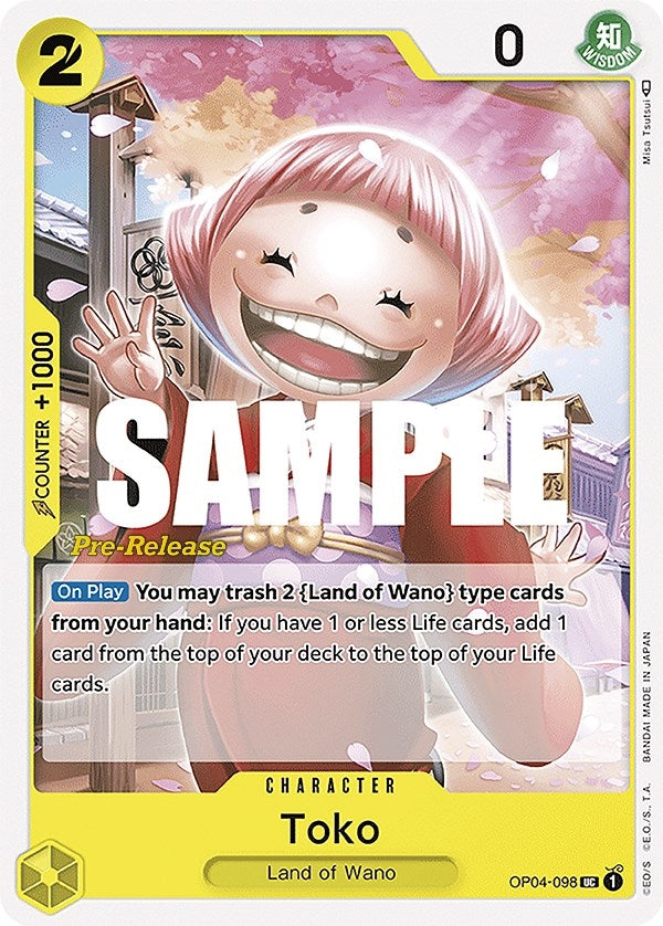 Toko (4098) (OP04 PRE) - One Piece Card Game Single