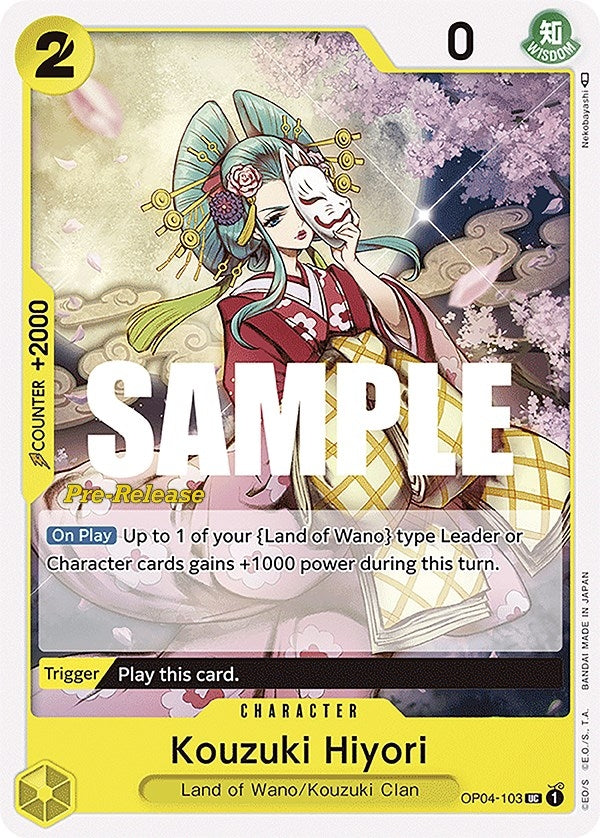 Kouzuki Hiyori (4103) (OP04 PRE) - One Piece Card Game Single